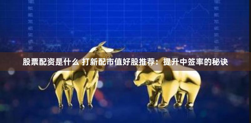股票配资是什么 打新配市值好股推荐：提升中签率的秘诀